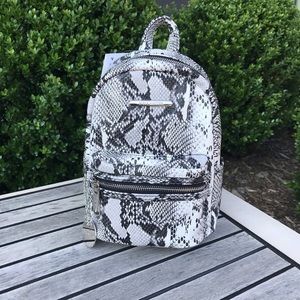 Steve Madden Mini Snakeskin Backpack